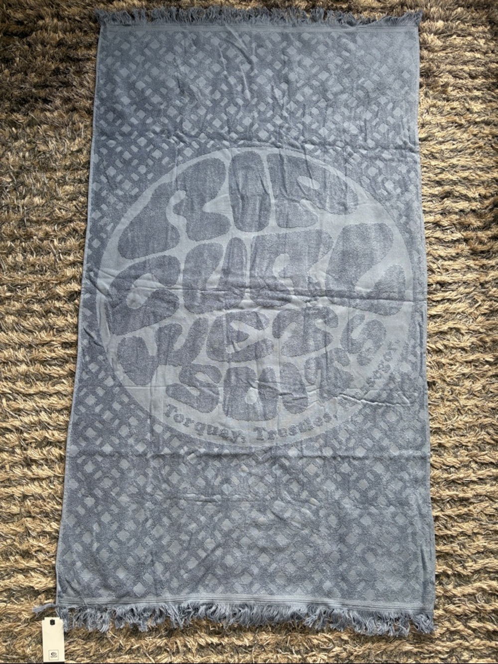 New! Rip Curl Surfers Essentials Blue Logo Beach Towel 100% Cotton